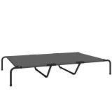 PawHut Pat Ridicat pentru C&acirc;ini de Talie Mare, Targă Portabilă din Oțel și Plasă Respirabilă, Ușor de Montat, Gri, 152x94x23 cm | Aosom Romania