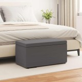 vidaXL Taburet Gri 81 x 41 x 40 cm Piele ecologică și lemn stratificat 876785