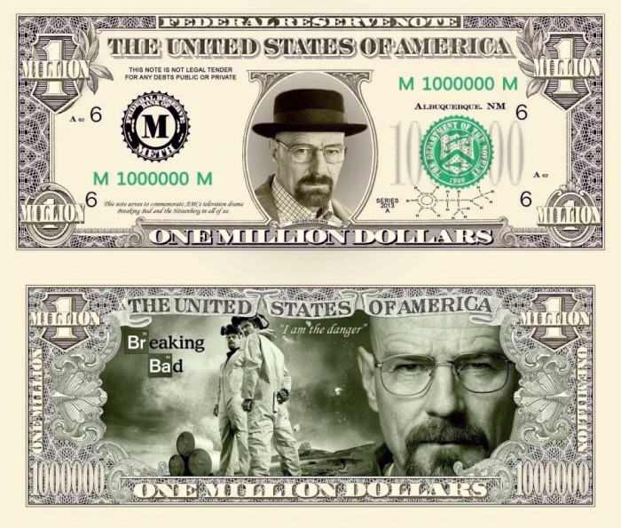 !!! SUA = FANTASY NOTE (DotN) = HEISENBERG DIN SERIALUL BREAKING BAD- 2013 - UNC