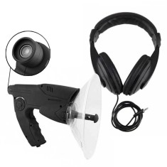 Microfon parabolic directional cu casti foto