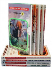 Box Set #4-3 Choose Your Own Adventure Books 9-12:: Box Set Containing: Lost on the Amazon, Prisoner of the Ant People, Trouble on Planet Earth, War w foto