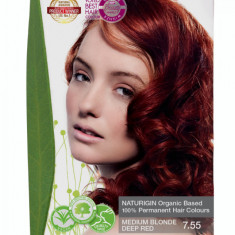 Vopsea de par Medium Blonde Deep Red 7.55, 115ml, Naturigin