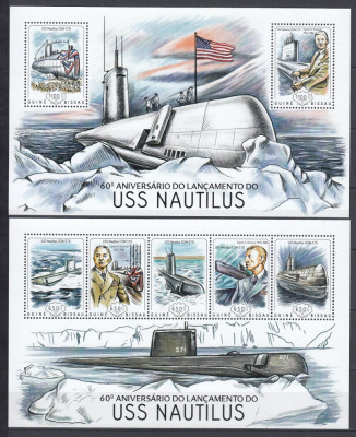 Guinea-Bissau 2014 - SUBMARINE - USS NAUTILUS - BL+ KB - MNH foto