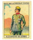 5580 -ALEXANDRU al SERBIEI casatorit cu Maria de Romania Ciocolata Pupier 7/5 cm