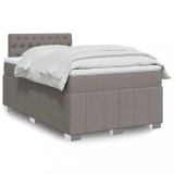 vidaXL Pat box spring cu saltea, taupe, 120x190 cm material textil 3287018