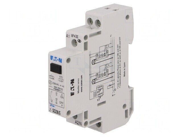 Releu bistabil de impulsuri NO 16A IP20 Z-SC230/S