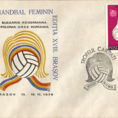 România, Trofeul Carpaţi la handbal feminin, ediţia XVIII, plic, Braşov, 1979