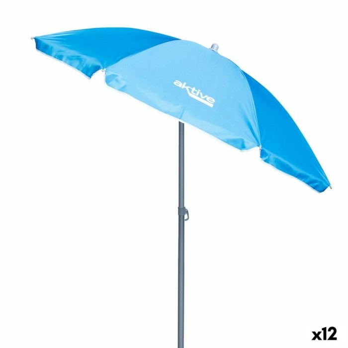 Umbrelă Aktive Albastru &Oslash; 180 cm 180 x 187,5 x 180 cm 180 x 190 x 180 cm UV50 (12 Unități)