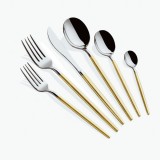 Cumpara ieftin Set tacamuri 36 bucati Almeria Auriu 23.4x23.4x23.4 cm