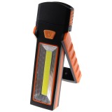 Lampa de lucru LED COB Hoff 1W+3W, 200lm, cap pivotant, baza magnetica, alimentare baterii