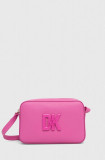 Dkny poseta de piele culoarea roz