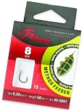 Carlige Legate Filfishing Method Feeder Rig, Nr.6, 0.22mm, 50cm, 10buc/plic