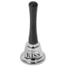 Clopoțel Metalic, Model &quot;Ring for a Kiss&quot;, Negru, Diametru 5 cm, &Icirc;nălțime 12.5 cm, Oem