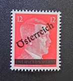 Austria (Ocupația Aliată) 1945 - Marcă Poștală "Hitler" (12 Pfennig) cu Supratipar "&Ouml;sterreich" și Bară de Anulare - Cod: -TG1