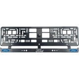 Set 2 bucati, suport numar inmatriculare Carbon, Ford II