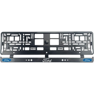 Set 2 bucati, suport numar inmatriculare Carbon, Ford II foto