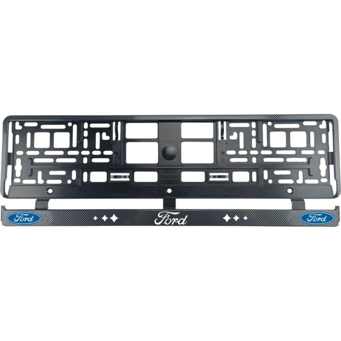 Set 2 bucati, suport numar inmatriculare Carbon, Ford II