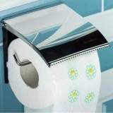 Suport hartie igienica, inox, 12 x 12,3 x 1,6 cm, Klausberg