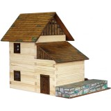 Set constructie arhitectura Moara de apa, 196 piese din lemn, Walachia