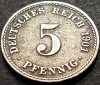 Moneda istorica 5 PFENNIG - GERMANIA, anul 1901 *cod 5367 - litera A = BERLIN, Europa