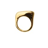 Inel placat cu aur din inox model geometric auriu