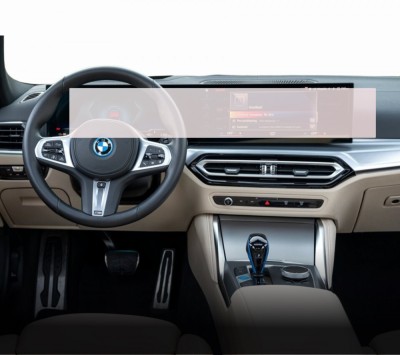 Folie Protectie Navigatie BMW i4 2024+, Duragon, protectie Display Navigatie, silicon Transparent, Anti-zgarieturi, kit instalare foto