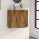 vidaXL Comodă TV de perete, stejar fumuriu, 60x30x60 cm lemn prelucrat