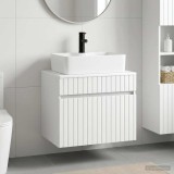 Cumpara ieftin Dulap pentru Chiuveta de Baie Alb 59 x 44,5 x 50 cm