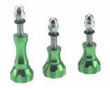 Cumpara ieftin Set 3 Suruburi din Aluminiu CNC pt Camere Gopro Hero Session Albastru Verde