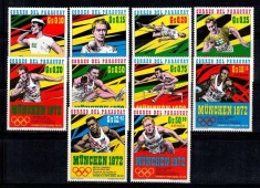 Paraguay 1971 - Jocurile Olimpice, sport, serie neuzata