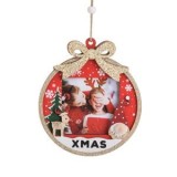 Ornament Decorativ de Craciun, Rama Foto din Lemn, 13x15cm, CMCLASS