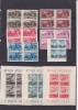 ROMANIA 1947 LP 217 LP 218 a+1 MAI ZIUA MUNCII + P.A. IN BLOCURI DE 4 TIMBRE MNH, Nestampilat