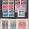 ROMANIA 1947 LP 217 LP 218 a+1 MAI ZIUA MUNCII + P.A. IN BLOCURI DE 4 TIMBRE MNH