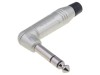 Conector Jack 6,3mm Stereo Tată Amphenol Metalic Nichelaț 3 Pini Lipire Drept