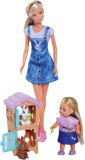 STEFFI LOVE SET FAMILIA IEPURASILOR CU 2 PAPUSI SI ACCESORII