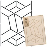 Șablon din plastic reutilizabil // LINII ART DECO - MEDIU (43x64cm)