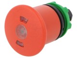 Comutator de siguranță Schneider Electric 22mm, LED roșu, IP66, 2 poziții
