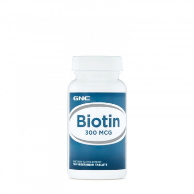 Biotina 300mcg, 100tab, GNC foto