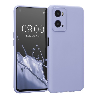 Husa Kwmobile pentru OPPO A76/A96, Silicon, Albastru, 59147.139 foto