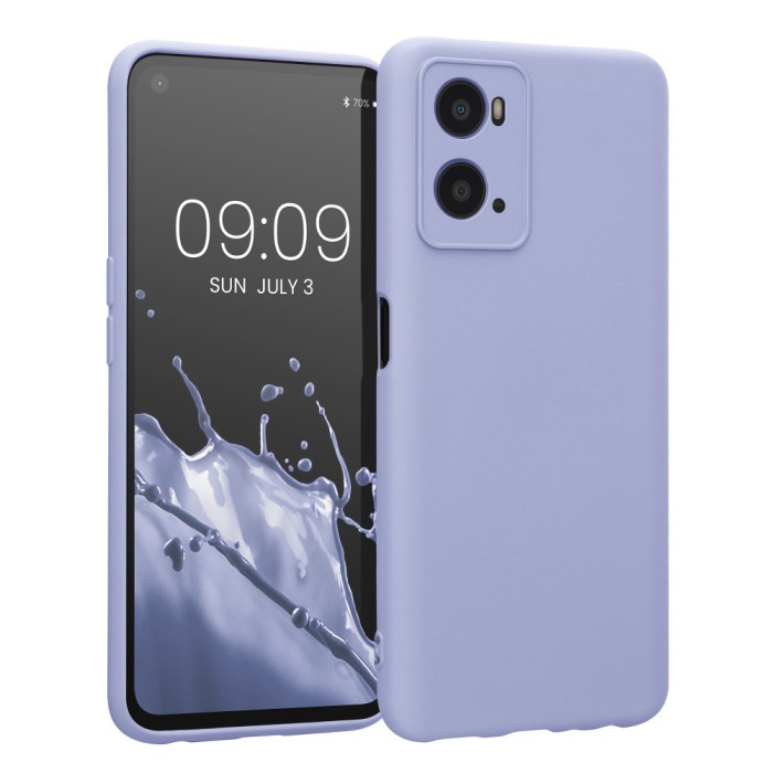 Husa Kwmobile pentru OPPO A76/A96, Silicon, Albastru, 59147.139