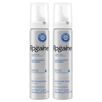 Spumă Rogaine Minoxidil 5% pentru barbati, Tratament &amp;icirc;mpotriva căderii părului, 2 Flacoane foto