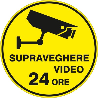 Indicator semnalizare Supraveghere video, autocolant, diametru 15 cm foto