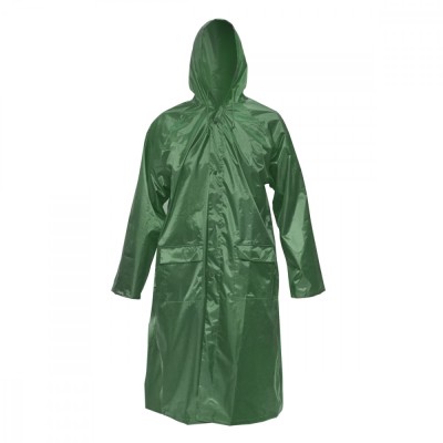 Pelerina cu gluga impermeabila din poliester cu membrana PVC fante de aerisire, 2 buzunare si fermoar verde XL Breckner Germany foto