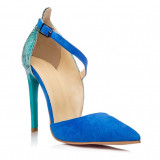 Pantofi piele naturala Valeria 10 Albastru - sau Orice Culoare