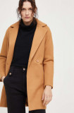 Cumpara ieftin Answear Lab palton femei, culoarea maro, de tranzitie, cu doua randuri de nasturi