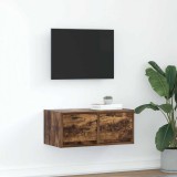 vidaXL Dulap TV stejar afumat 60x31x25,5 cm din lemn de prelucrare