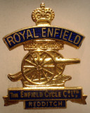 I.865 INSIGNA UK ROYAL THE ENFIELD CYCLE CO. LTD. REDDITCH MOTO MOTOR BIKER, Europa