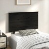 VidaXL Tăblie de pat, negru, 94x6x82,5 cm, lemn masiv de pin 819154