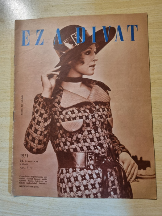 revista de moda - din anul 1971 - in limba maghiara