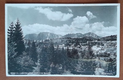 Carte postala, Predeal, vedere spre Msivul Bucegi, 1938 foto